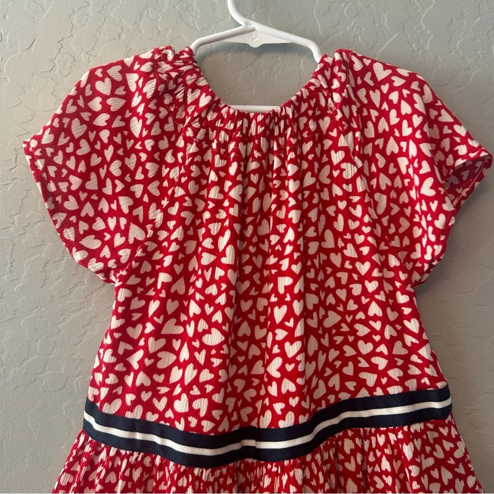 Gymboree red and white heart print valentines day dress size 4